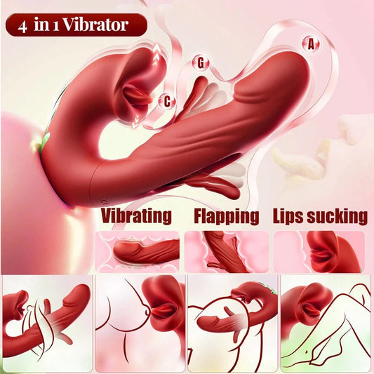 💋 Sale 70% OFF 💋 2026 Upgraded LUVORA™ 4-in-1 Flapping & Licking Vibrator (PH001)